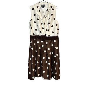Jessica Howard Polka Dot Shirt Dress 18W